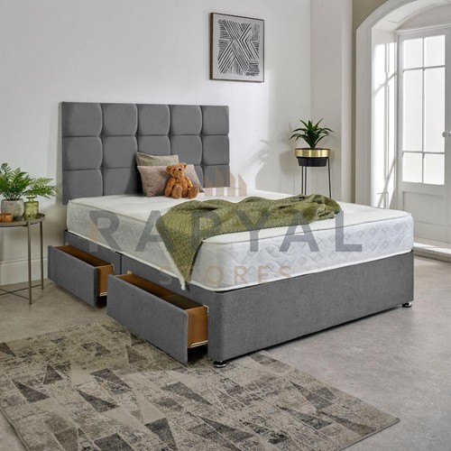 Luxury fabric divan bed set - bed,